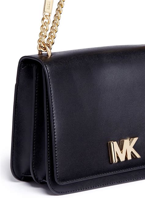 michael michael kors mott large logo and leather shoulder bag|michael kors flat shoulder handbags.